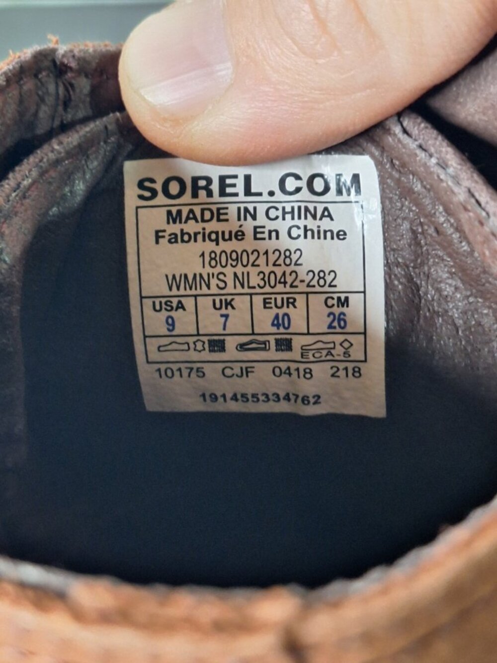 Sorel Women's Waterproof Brown Leather Combat Boots, Zipper & Lace, Size 9 US - Picture 4 of 16